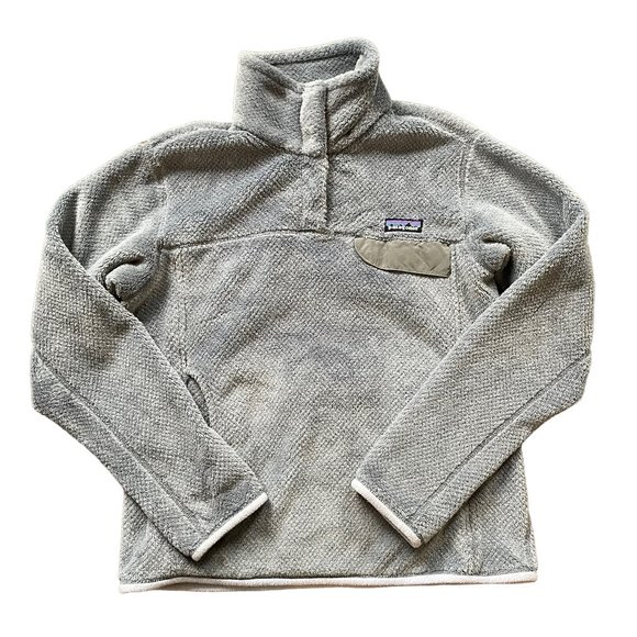 Patagonia Sweaters - Patagonia Re Tool Snap T Pullover Womens Medium Blue Grey Jacket Fleece Sweater